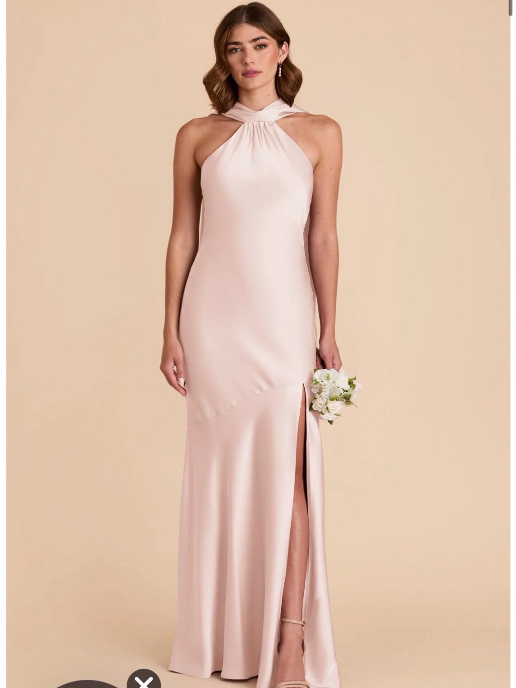 Birdy Grey - Elegant Pale Pink Halter Evening Gown